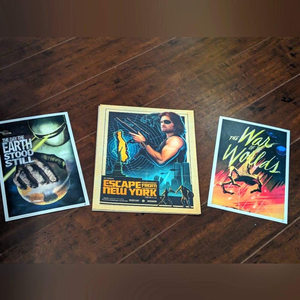 3pc vintage style movie prints
